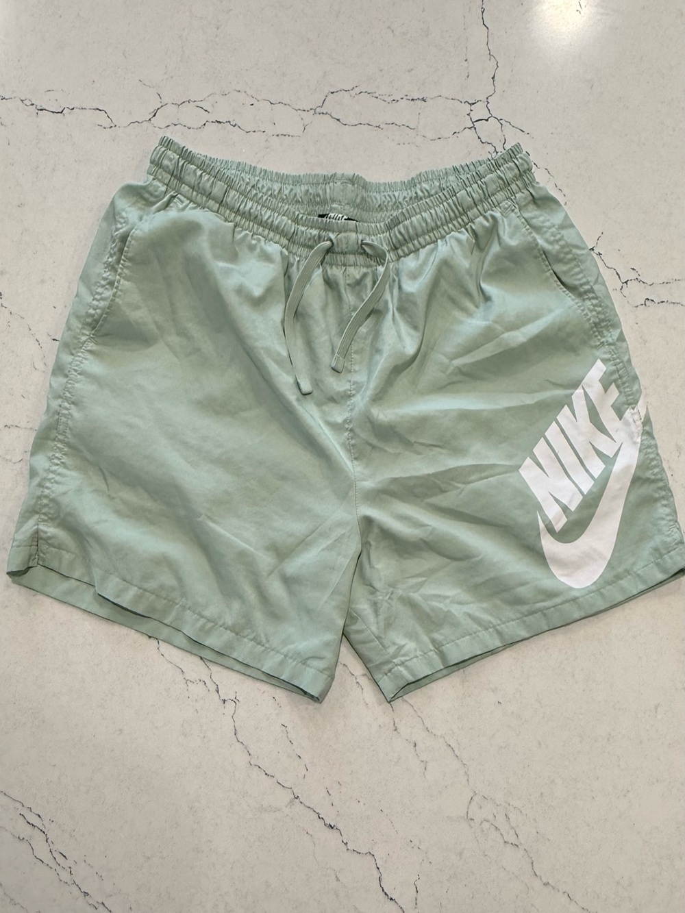 Nike Men's Mint Green Swim Shorts Trunks Lined XL Elastic Waist